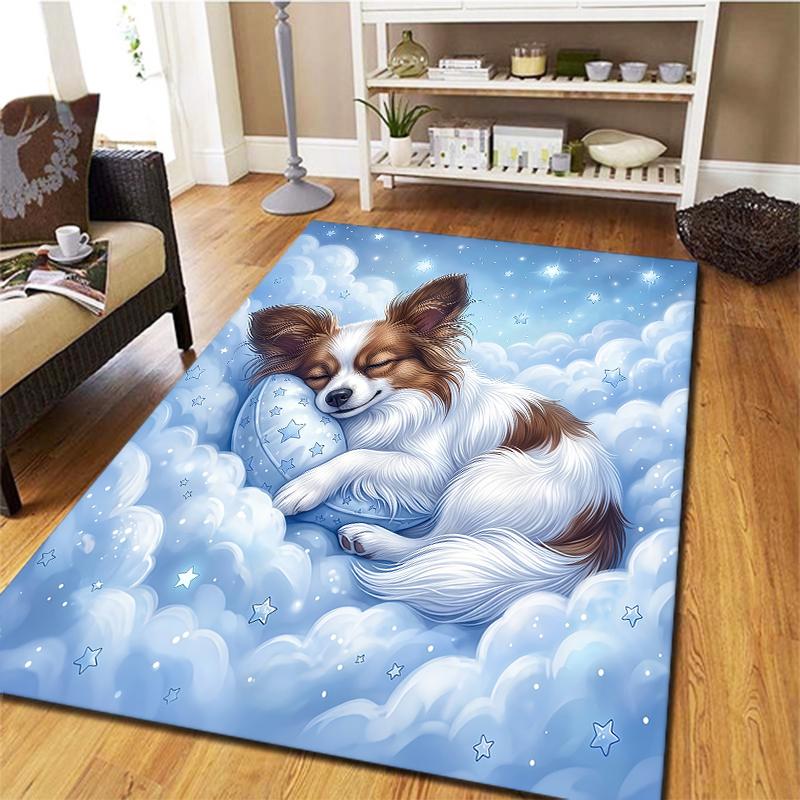 Blue cloud sleep animalPattern Square Carpet,Area Rug,Carpet Rug for Living Room Bedroom Sofa Playroom Decor,Non-slip Floor Mat,Holiday Birthday Gifts