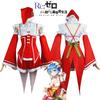 Rem Rezero Ram Christmas Cosplay Dress Costume Santa Snow Outfit Gift Xmas