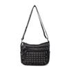 Damen Vintage Denim Schultertasche Lässige Crossbody Weich Mittlere Größe Reise Geldbörse in Schwarz Blau Marine
