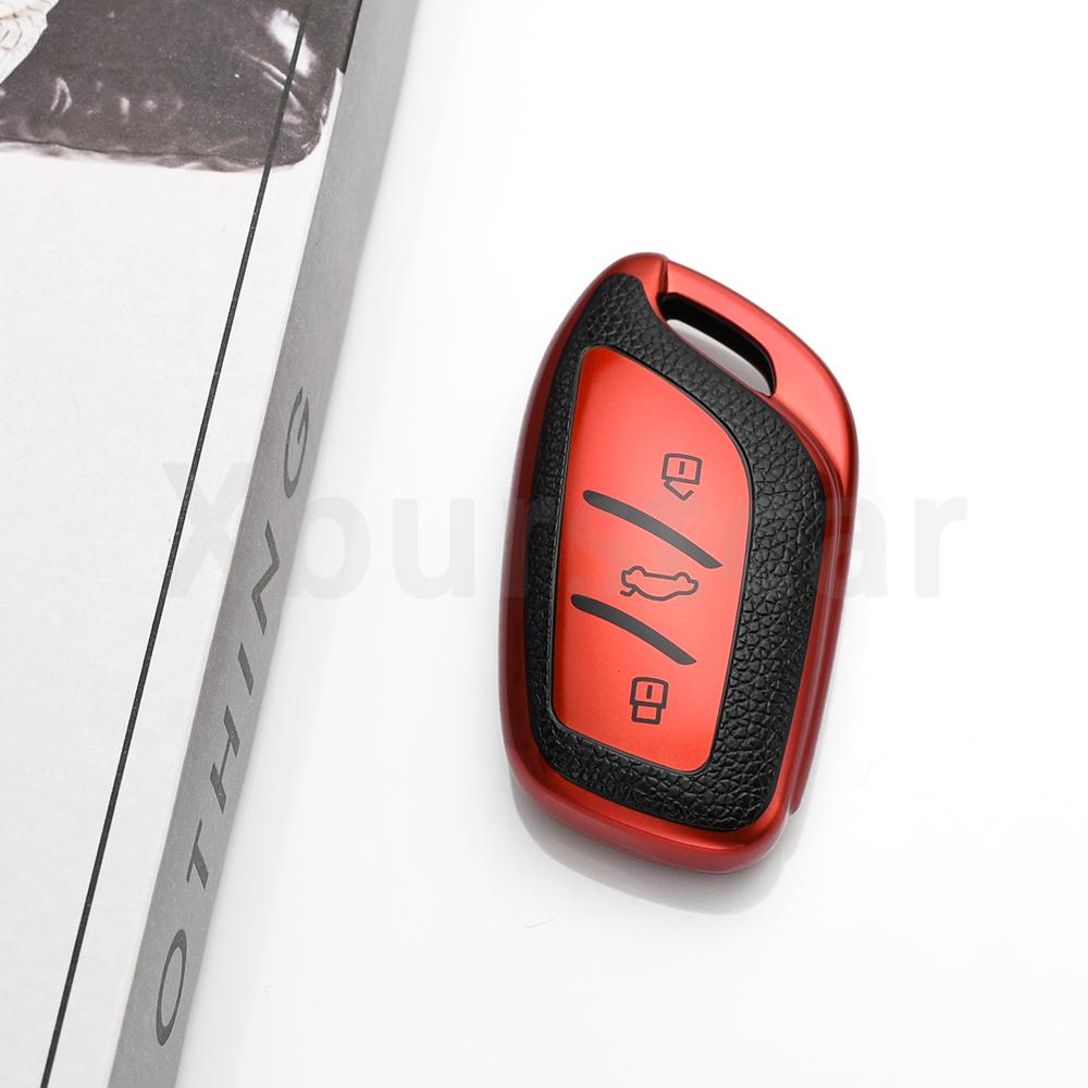 Auto Car Key Case Cover For Mg Zs Mg6 Ev Ezs Hs Ehs For Roewe Rx5 I5 I6 Rx3 Rx8 Erx5 Tpu Leather Shell Fob Holder Accessories