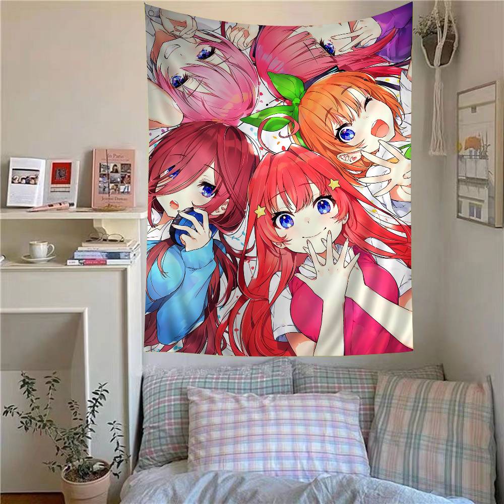 Anime The Quintessential Quintuplets Tapestry Art Printing Japanese Wall Tapestry Anime Wall Hanging Home Decor 100X70CM