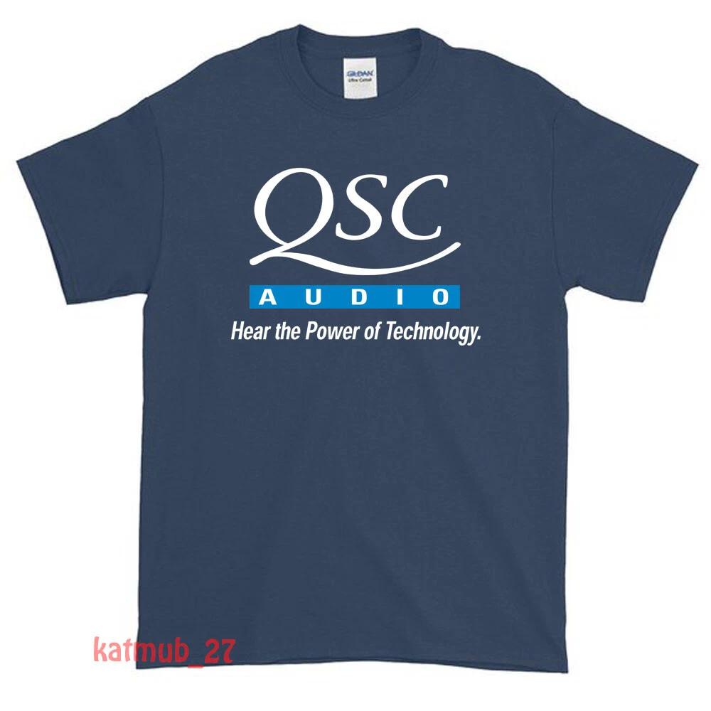 QSC Audio Hear The Power of Technology Logo Unisex T shirt Funny Size S to XXL M