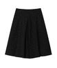 Nyuluki Flared Dot Midi Skirt _Black