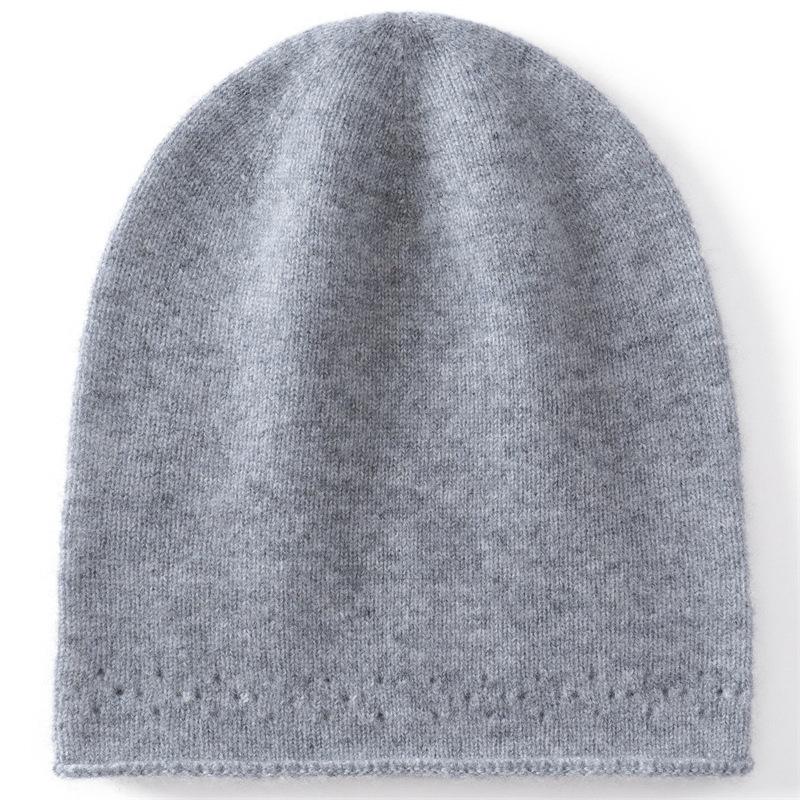 One seamless cashmere autumn and winter new men's and women's simple warm ear protection cold knitted hat
