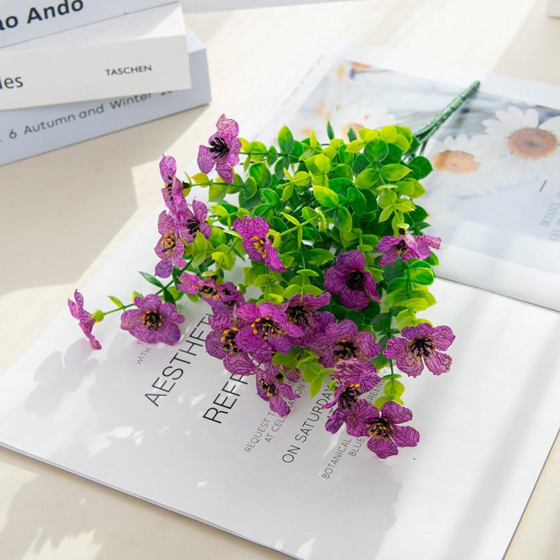 Artificial Plastic Cherry Flowers Silk Daisy Christmas Decorations Vase for Home Garden Party Wedding Fake Eucalyptus Plants