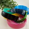 Vivid Color Plain Glossy Plastic Headbands, 10 Pieces, 1 Set