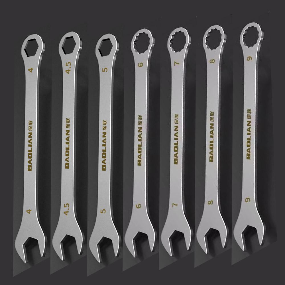 

Ultra-thin Wrench Large Open-end Wrench Plum Dual-purpose Wrench Wholesale 4-27MM Cross-border Thin Section Dual-purpose