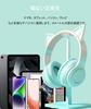 Bluetooth Cat Ear Wireless Headphones with Rainbow Color Adjustable Wired and Wireless New Language For Exquisite Perfect Gift 5.1 Headphones, LED,