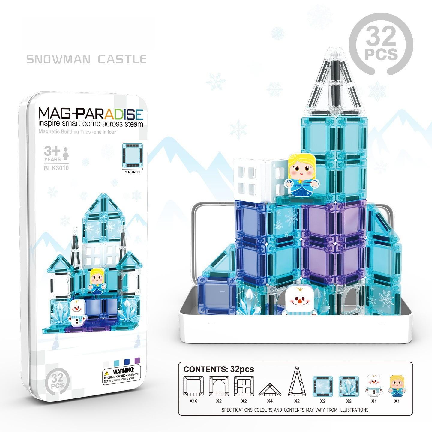 

Mini Magnetic Building Blocks Toys Castle Animals Scene Toys For Children Gifts Portable Iron Box Diy Toy Kids Toys