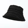 Custom Logo Double Sided Fisherman Caps Women Autumn Spring Flat Top Rough Sun Hats Korean Panama Wide Brim Casual Bucket Hats
