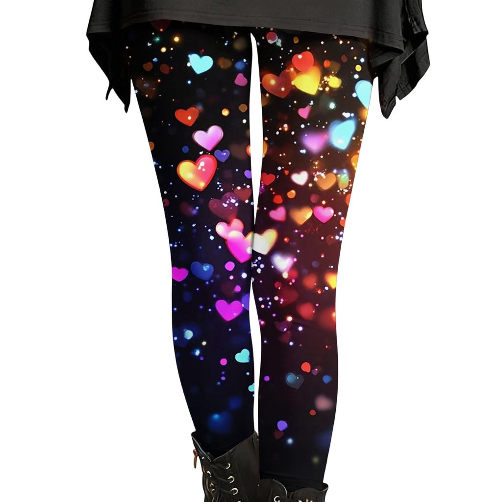 Leggings für Damen Hochtailliert Bedruckt Weich Dehnbar Workout Yoga Hosen Geschenke