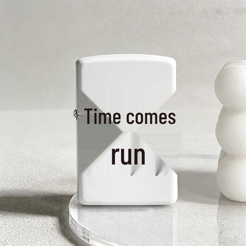 Kerosene Creative Gift Series - White Spray Paint Printed Lighter: "Hardship Leads To Sweetness"