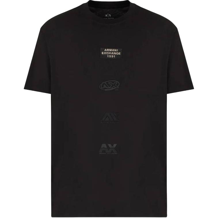 Armani Exchange Lettered Pullover Round Neck Short Sleeve T-Shirt Men Tops Black XM000755-AF13106-UC001