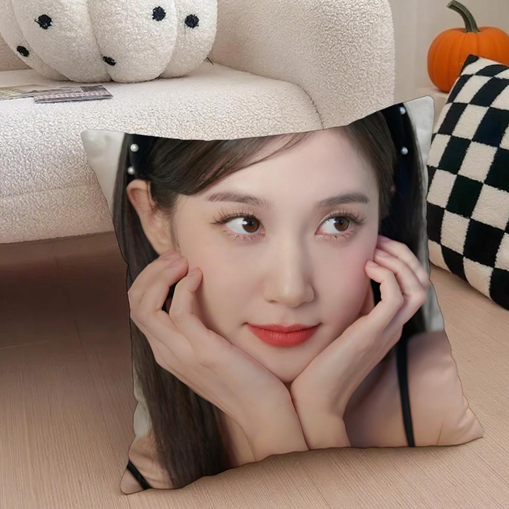 Talented Korean Beautiful Actress PPark Eunbin Cushion Cover Throw Pillow Cover Hidden Button Durable Polyester Chair Cushion