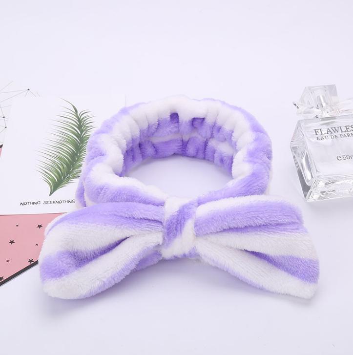 6 Stück Kosmetik-Stirnbänder Mit Schleife – Weich, Elastisch, Für Gesichtspflege & Sport