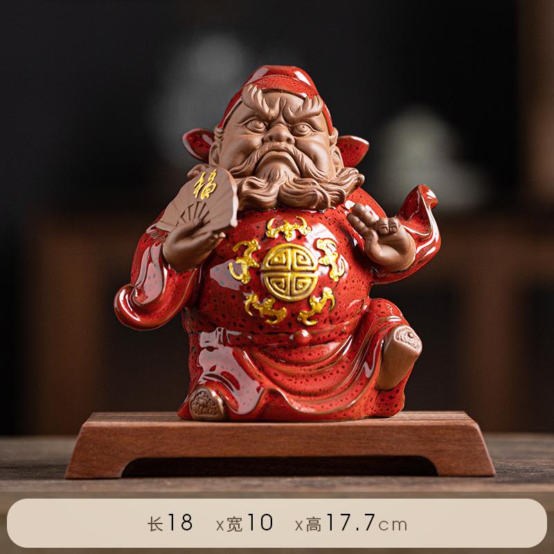 Zhong Kui ceramic sculpture Zen home porch office desktop Chinese decoration modern arts and crafts fortune
