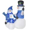 Snowmen Snowman Christmas Decoration, LED Lights, 1.8 M, Incl. Blower, Self-Inflating