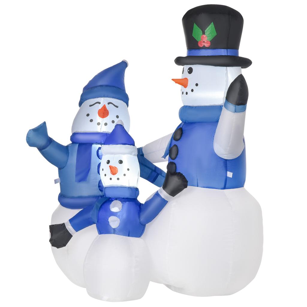 Snowmen Snowman Christmas Decoration, LED Lights, 1.8 M, Incl. Blower, Self-Inflating