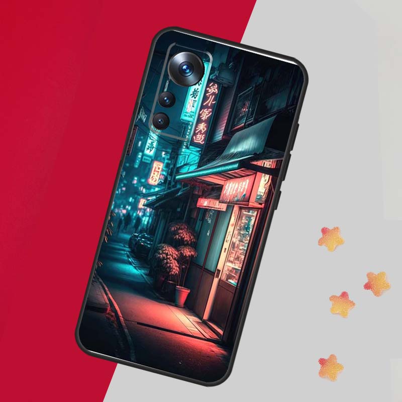 Japanese Night City Aesthetic Case For Xiaomi 15 14 13 Ultra 11T 12T 13T 14T Pro Cover For POCO X7 X6 X3 X5 F5 F6 F7 Pro