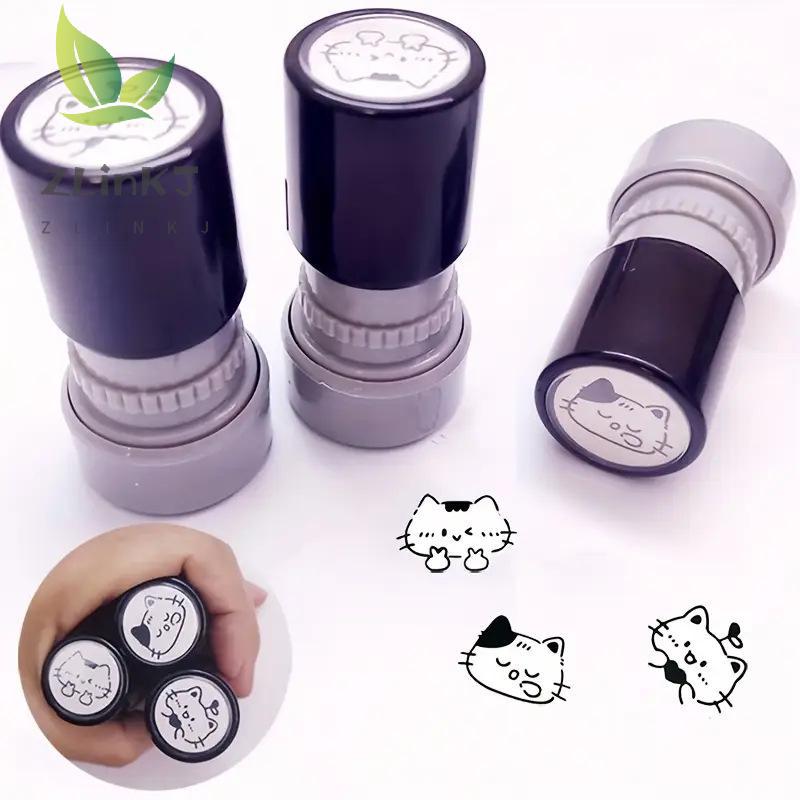 Cute Cartoon Black Kitten Stamp Lovely Shape Journal Stamps DIY Scrapbooking Decoration Collage Signets For Your Choice