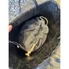 2026 New Leather Women's Bag Sheepskin Woven Bag Commuter Shoulder Tote Vegetable Basket Bag Bucket Underarm Bag Cross-border