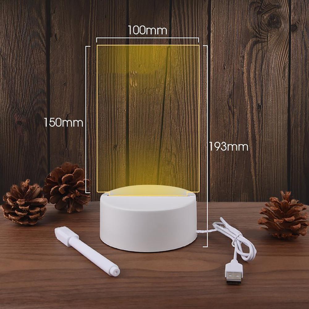 Note Board Led Night USB Message Board Light With Pen For Gift Decor Take Down Notes And Light Up Your Space