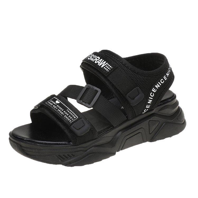 

2025 нова платформа спортивні сандалі жіночі мафін підошва повсякденні з відкритим носком жіноче взуття сандалі жіночі пляжні на липучці 40 чорний