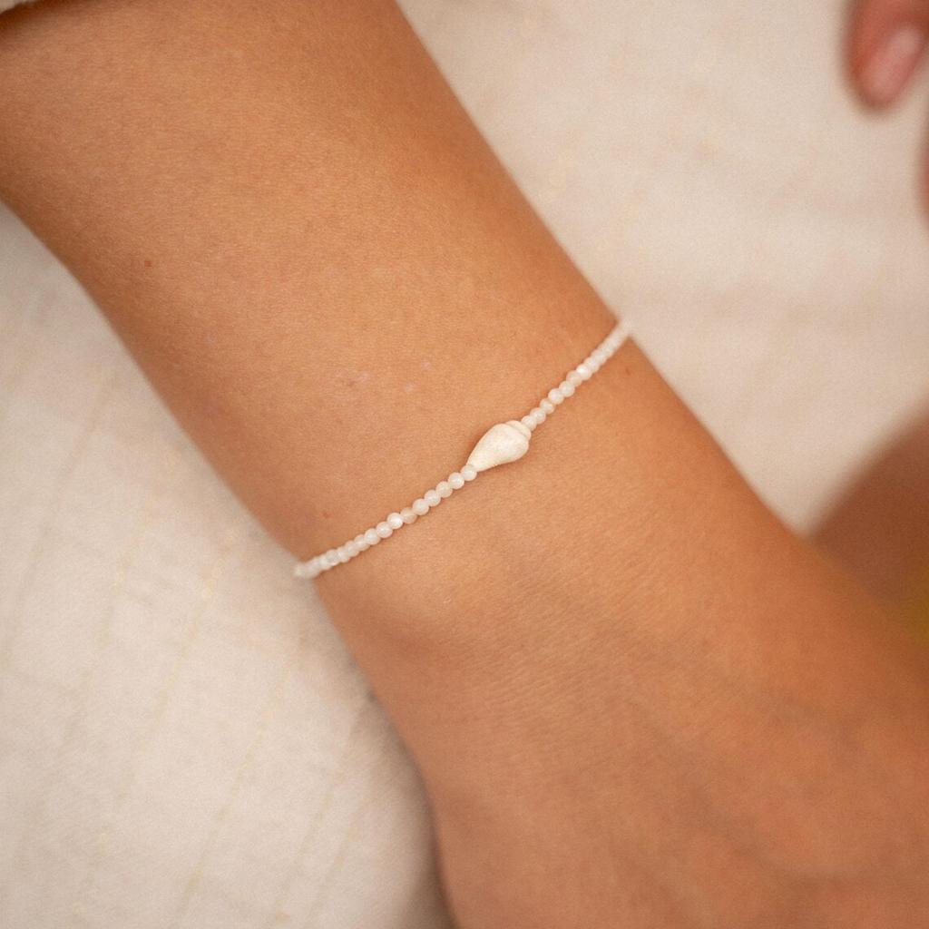 Vlen Parelmoer Kralen Armband met Schelp Strand Eco-Vriendelijke Sieraden voor Vrouwen Zomer Vakantie Accessoires Zee Vakantie Cadeaus