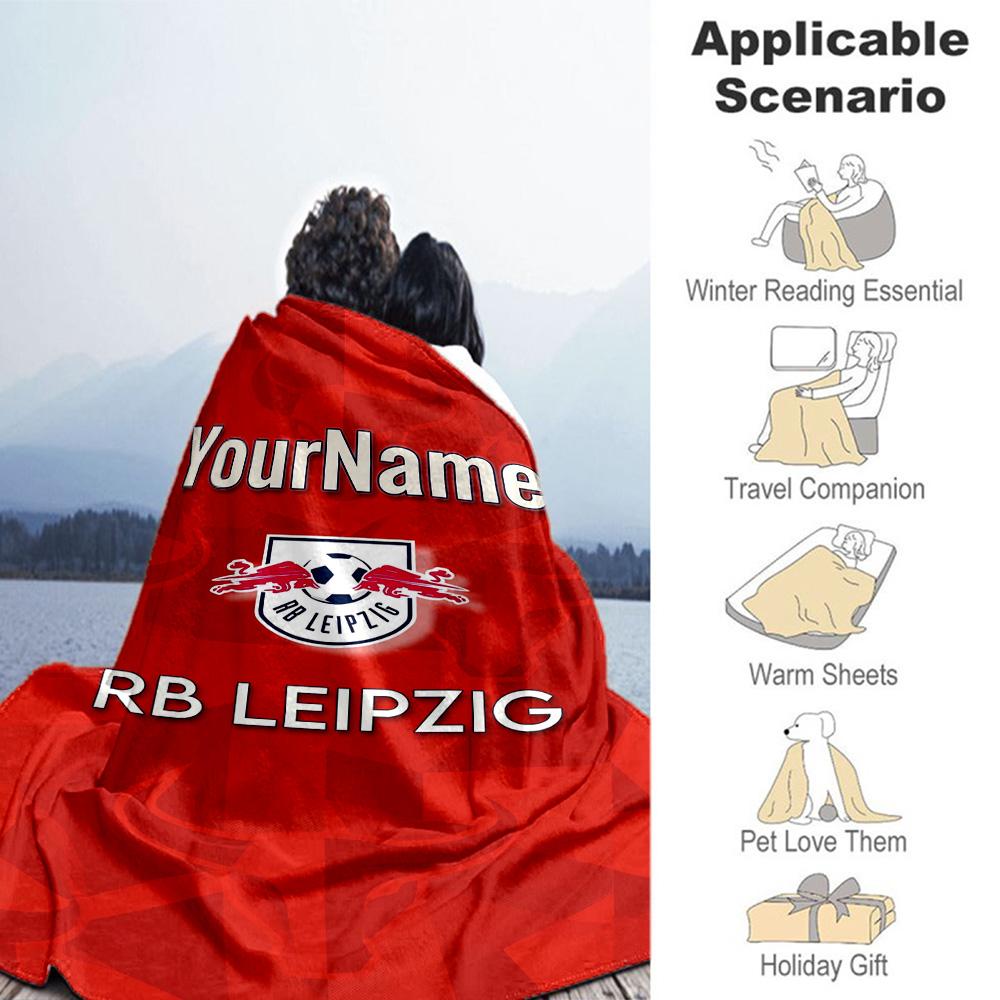 Rb Leipzig Personalized Text Blanket Gift Customizable Blanket Soft Warm Cozy Perfect For Living Room Livingroom Sofa Picnics Four Seasons Multipurpos