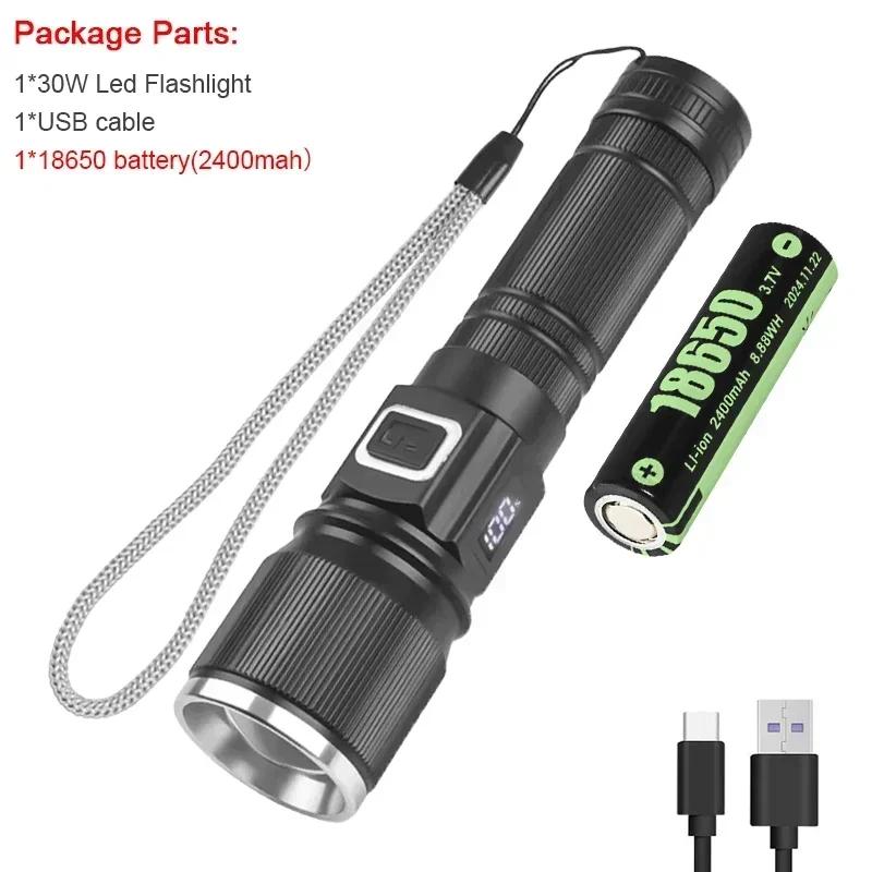USB Rechargeable LED Flashlights High Lumens Super Bright Tactical Handheld Flash Light Zoomable,Waterproof Emergency Lantern