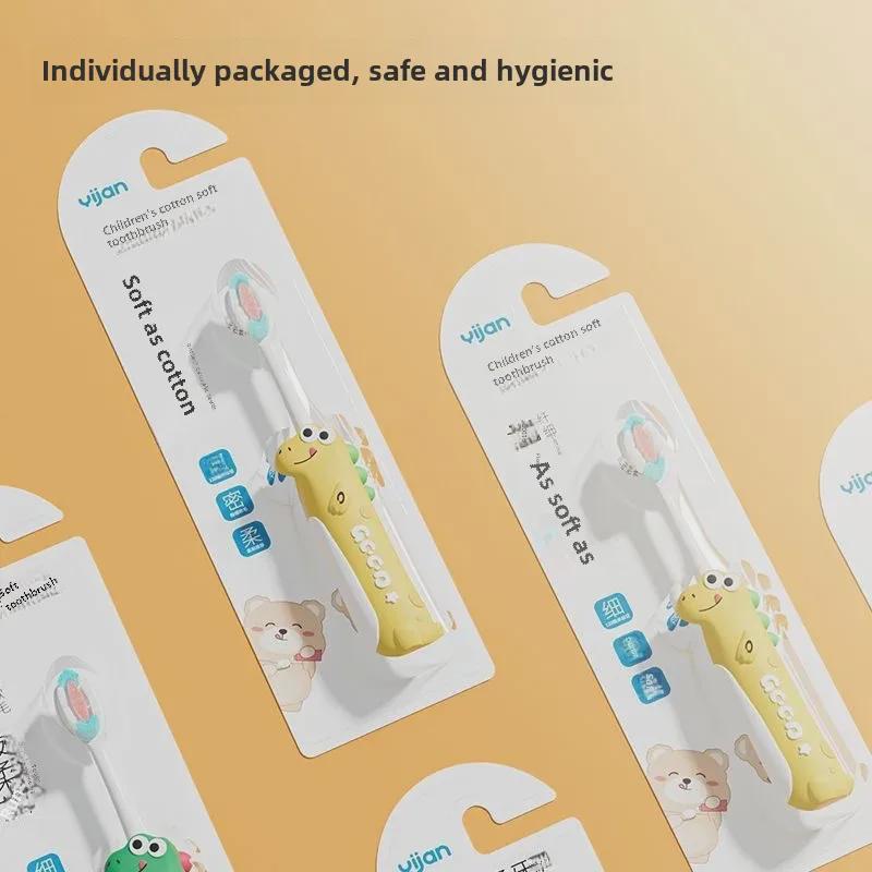 Baby Soft Children's Toothbrush - Cute Cartoon Dinosaur Design for Infants and Toddlers