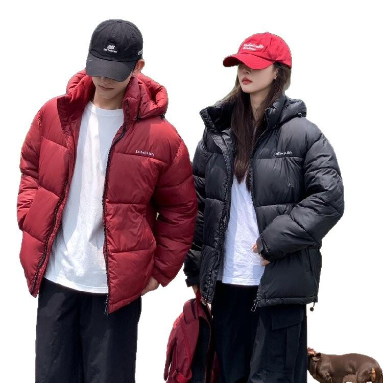 2025 men's and women's padded jackets thickened winter new Korean version loose student couple padded jacket