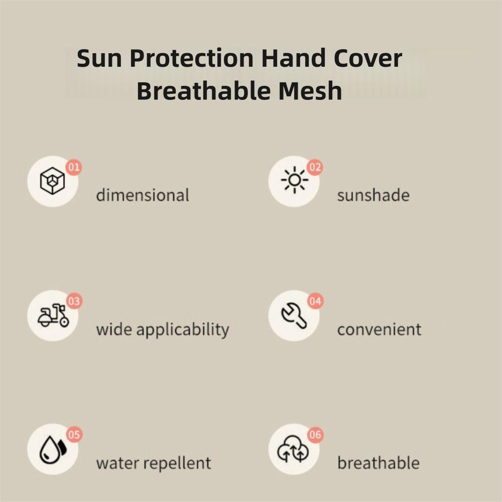 Breathable Summer Handlebar Muffs 3D Design Waterproof Sunshade Cover Easy To Install Sun Protection Hard Shell Motorcycle