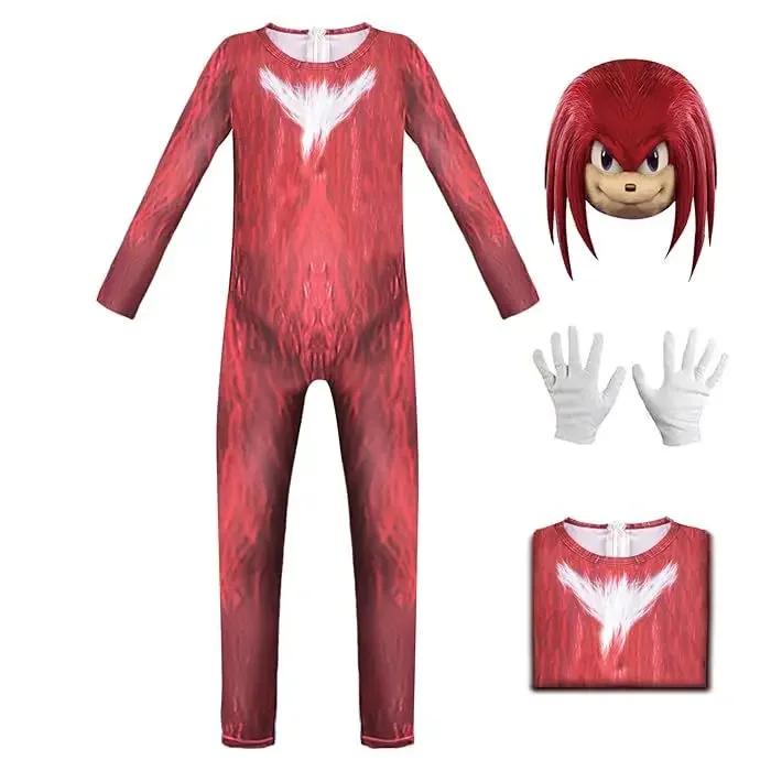 Halloween Game Sonics Spinball Cosplay Costume The Hedgehog Classics Cos Jumpsuits Mask For Children Party Halloween