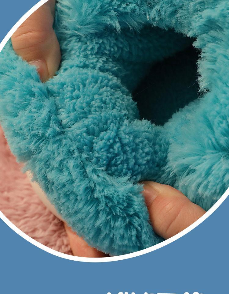 Cozy Furry Cotton Slippers: Non-Slip, Warm Velvet, for Couples - Perfect for Autumn/Winter