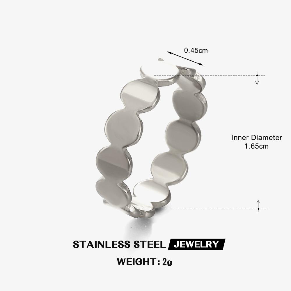 

Simple Geometric Circular Ring Woman Personalized Temperament Zircon Gold Plated Stainless Steel Open Rings Wholesale resizable
