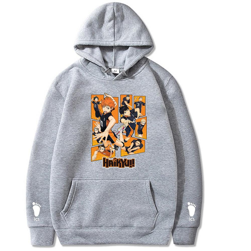 Haikyuu Fashion Hoodies Men Women Hooded Sweatshirts Fashion Casual Pullovers Autumn Boys Girls Black Streetwear Hoodie