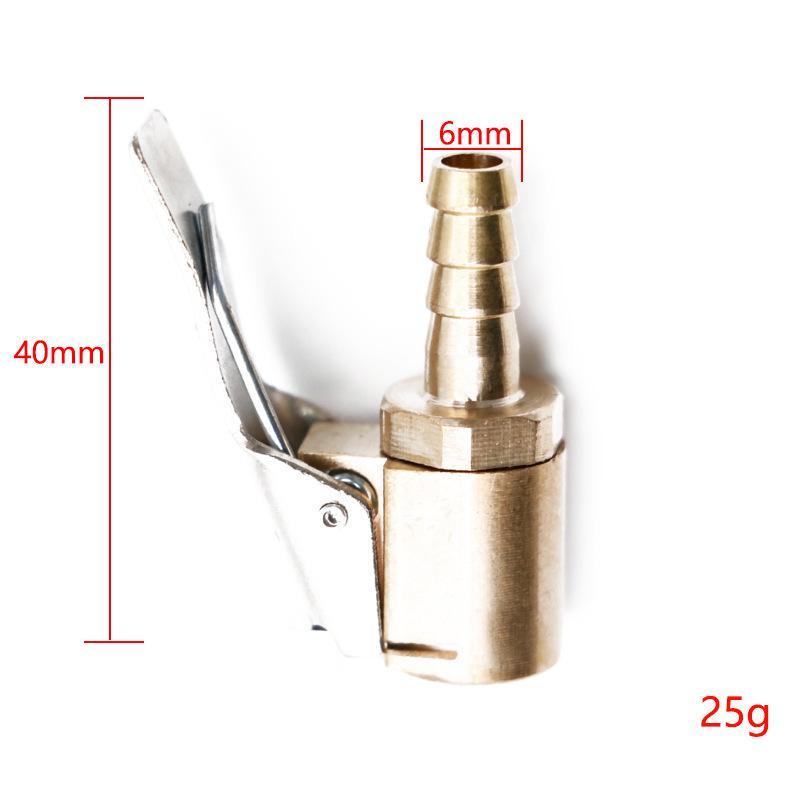Heavy Duty Brass Air Chuck Adapter With Pressure Relief Valve Lock Clip For Car Bike Tire Inflation