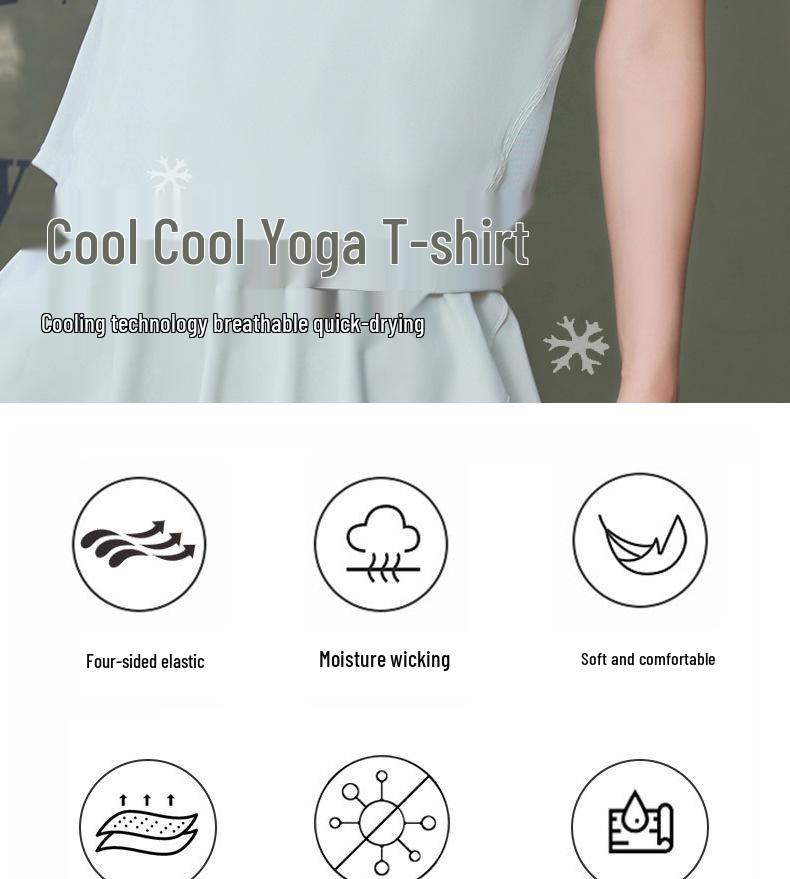 Ice Silk Women's Quick-Dry Sports Yoga Wear – Breathable, Slimming & Fashionable for Morning Runs