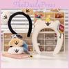 Adorable Line Drawing Puppy Plush Toy Headband And Playful Hand Ring Gift For Kids
