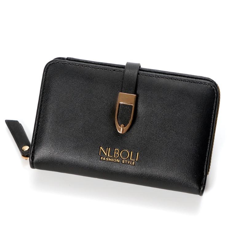 

1pcs Minimalist Fashion Women s Wallet Large-Capacity ID Card Bank Card Organizer Daily Use Coin Purse for Card & Cash Storage чёрный