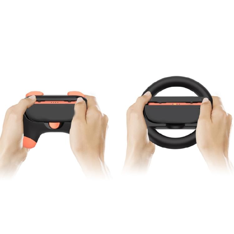 Racing Game Accessory Set For NS2 Including Detachable Steering Wheel And Ergonomic Handheld Grips