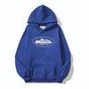 American Streetwear Devil Island Print Fleece Hoodie Loose Casual Sweatshirt Youth