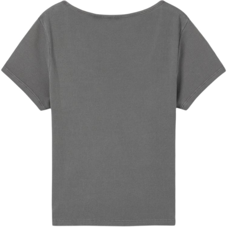 Levis Casual Comfortable Simple Slim Fit Knitted Short Sleeve T-Shirt Women Tops 003PU-0006