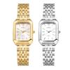 Waterproof Wristwatch with Square Bar Simple Quartz Stainless Unidirectional Perfect Gift for Birthdays Silver Women's Dial, Indexes, Movement, Steel,