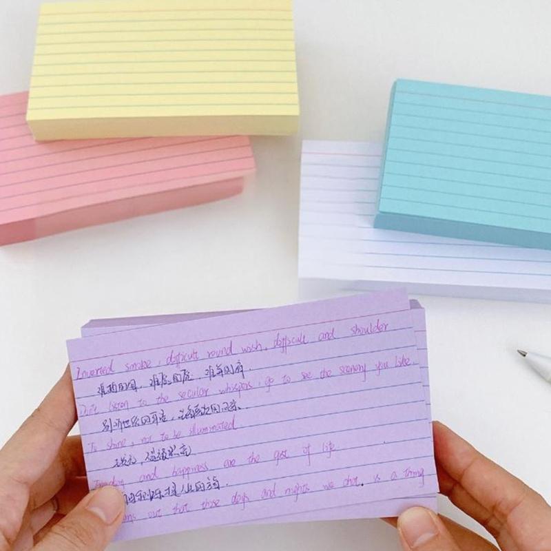 250Sheets Colorful Note Paper 3x5Inch Wide Lined for Writing Noting Journaling Study Card Note Cards Pocket Notecards