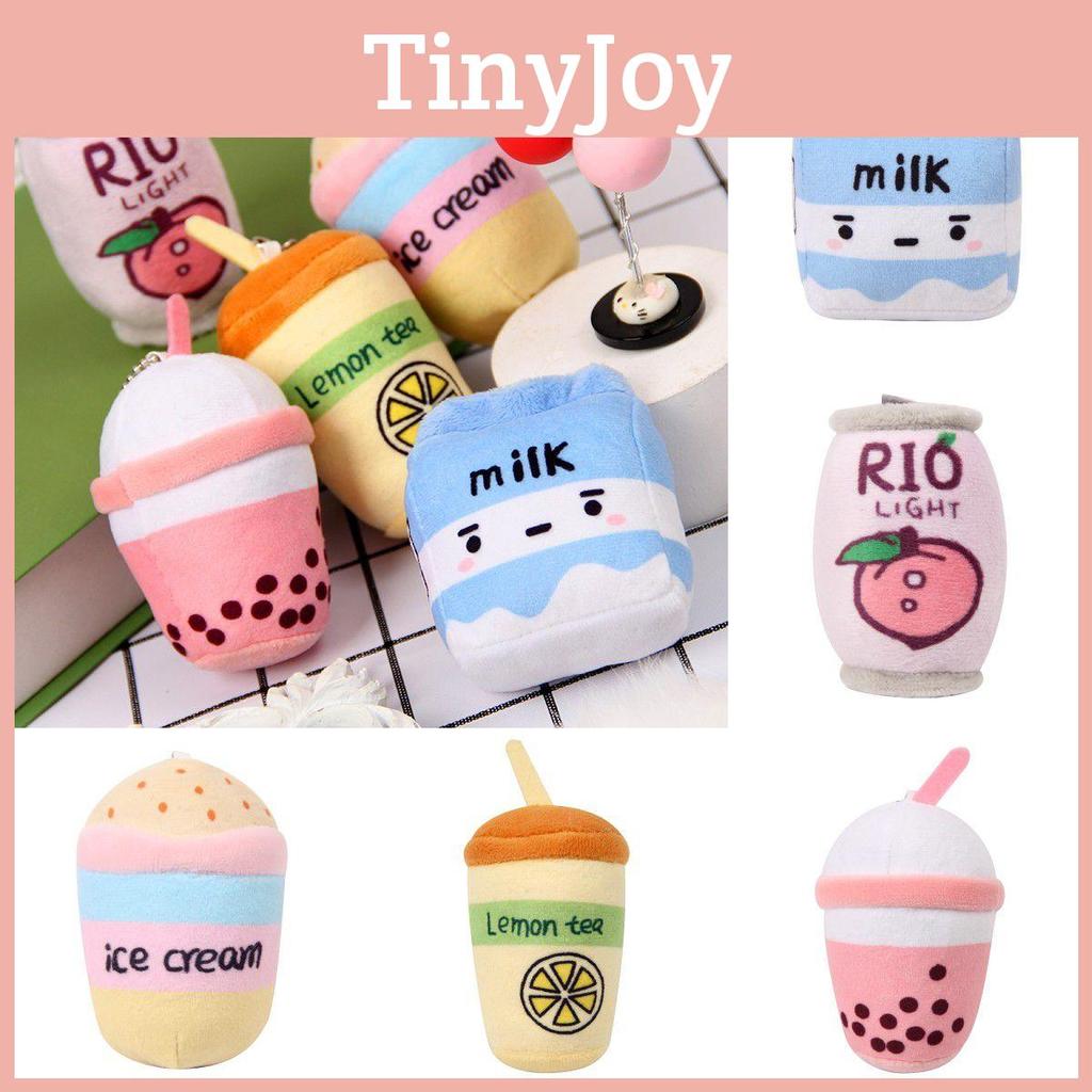 Adorable Fruit Bubble Tea Stuffed Plush Pendant Doll Xmas Gift
