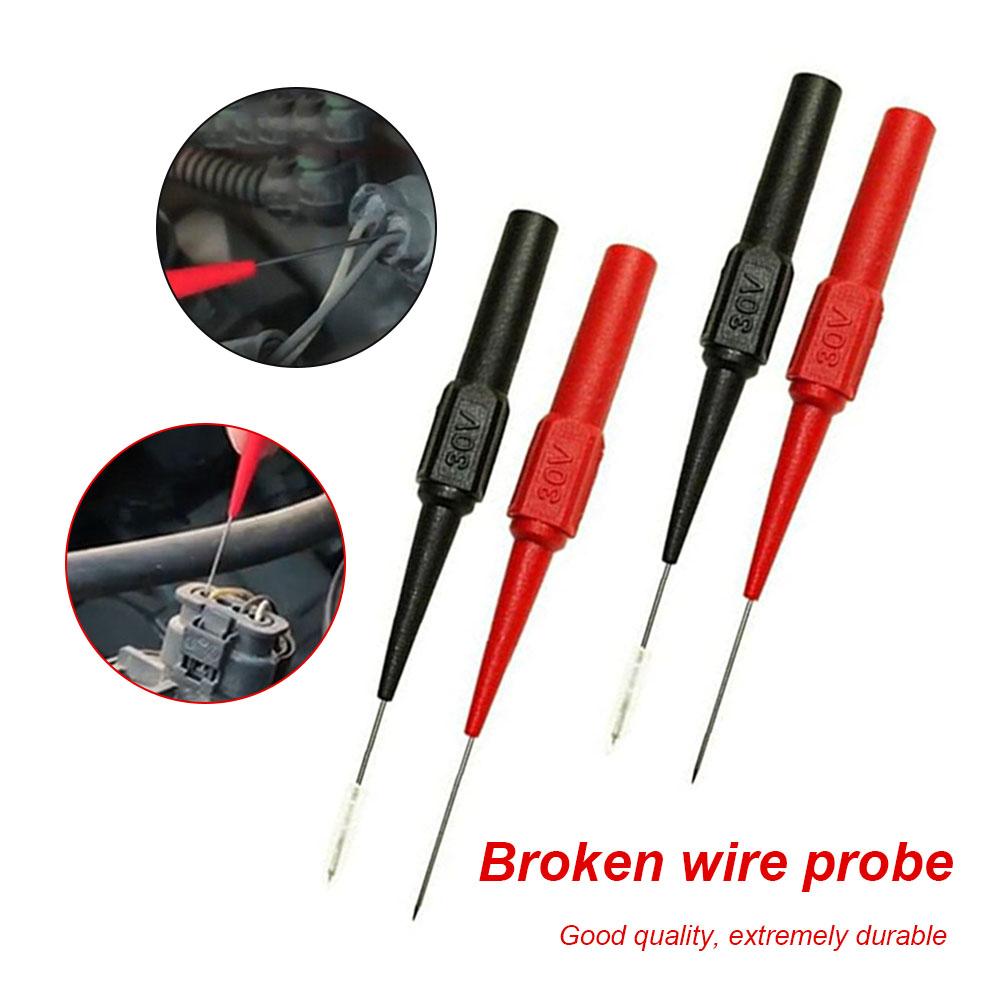 100-10pcs Insulation Piercing Needle Pin Multimeter Piercing Needle Probe Measuring Device Acupuncture Car Tool for Banana Plug