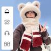 Cold-Proof Warm Able Plush Hat, Hat, Scarf, Gloves And Earmuffs Four-In-One, Winter Thickened Ear Protection Cycling