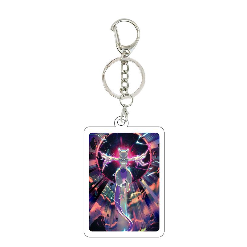 1pc Anime Charizard Mewtwo Gardevoir Cartoon Cool Game Characters Self Made Acrylic Keychain 5cm Pendant Decor Gifts Wholesale